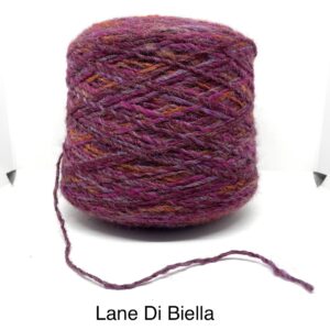 Rocca Misto Lana Teseo Chanteclair Stoppino Vinaccia/Arancio/Viola Gr. 700 Titolo 1800 (100 Gr./ 180 Mt.) Campionatura Da Collezione ML 1282